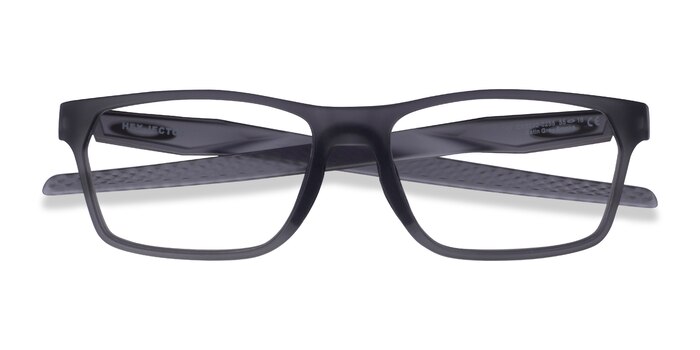 Satin Gray Smoke Oakley Hex Jector -  Plastic Eyeglasses