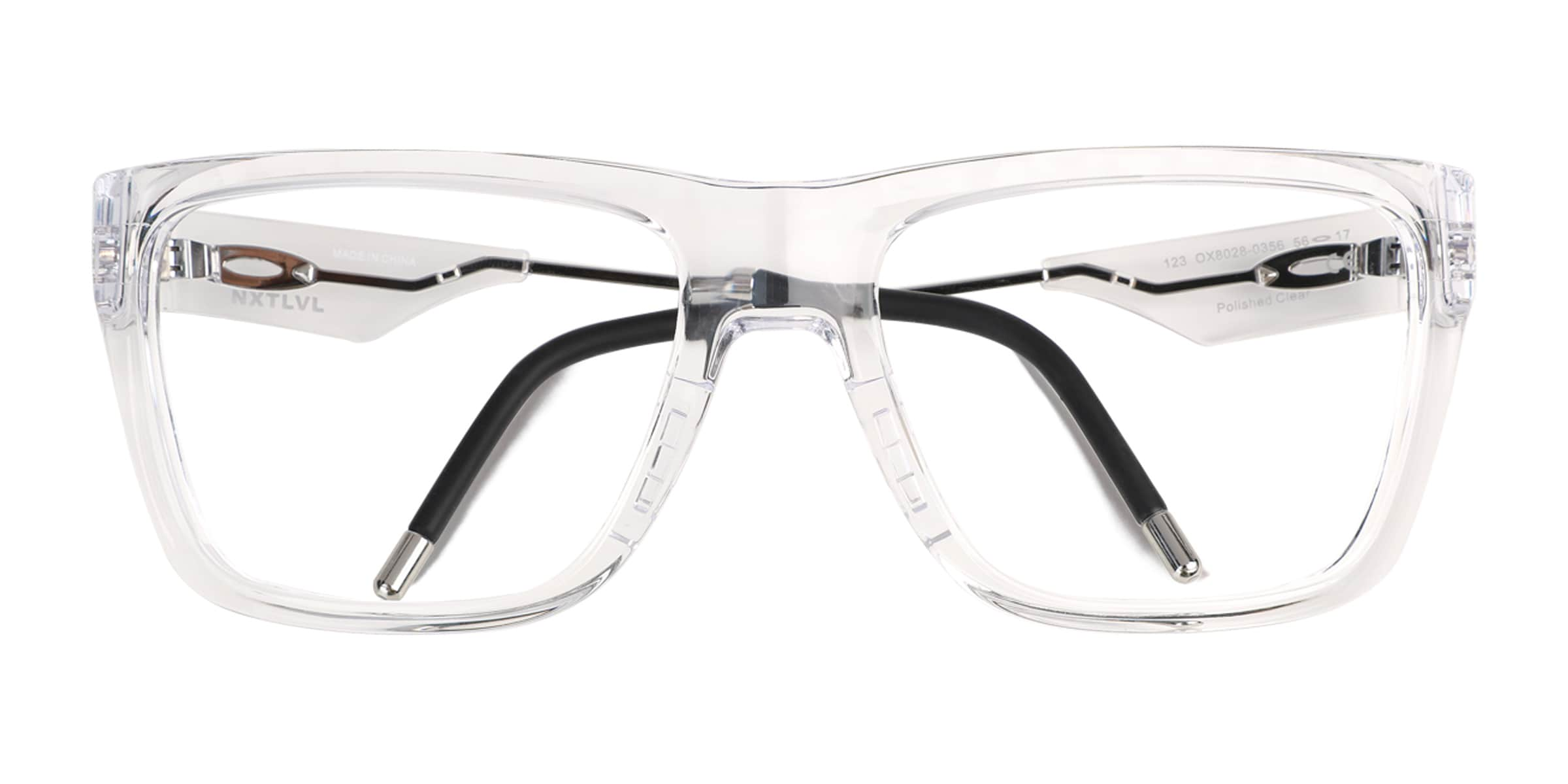 Oakley Nxtlvl - Rectangle Polished Clear Frame Eyeglasses 