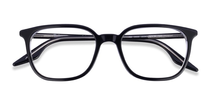 Black On Transparent Ray-Ban RB5406 -  Acetate Eyeglasses