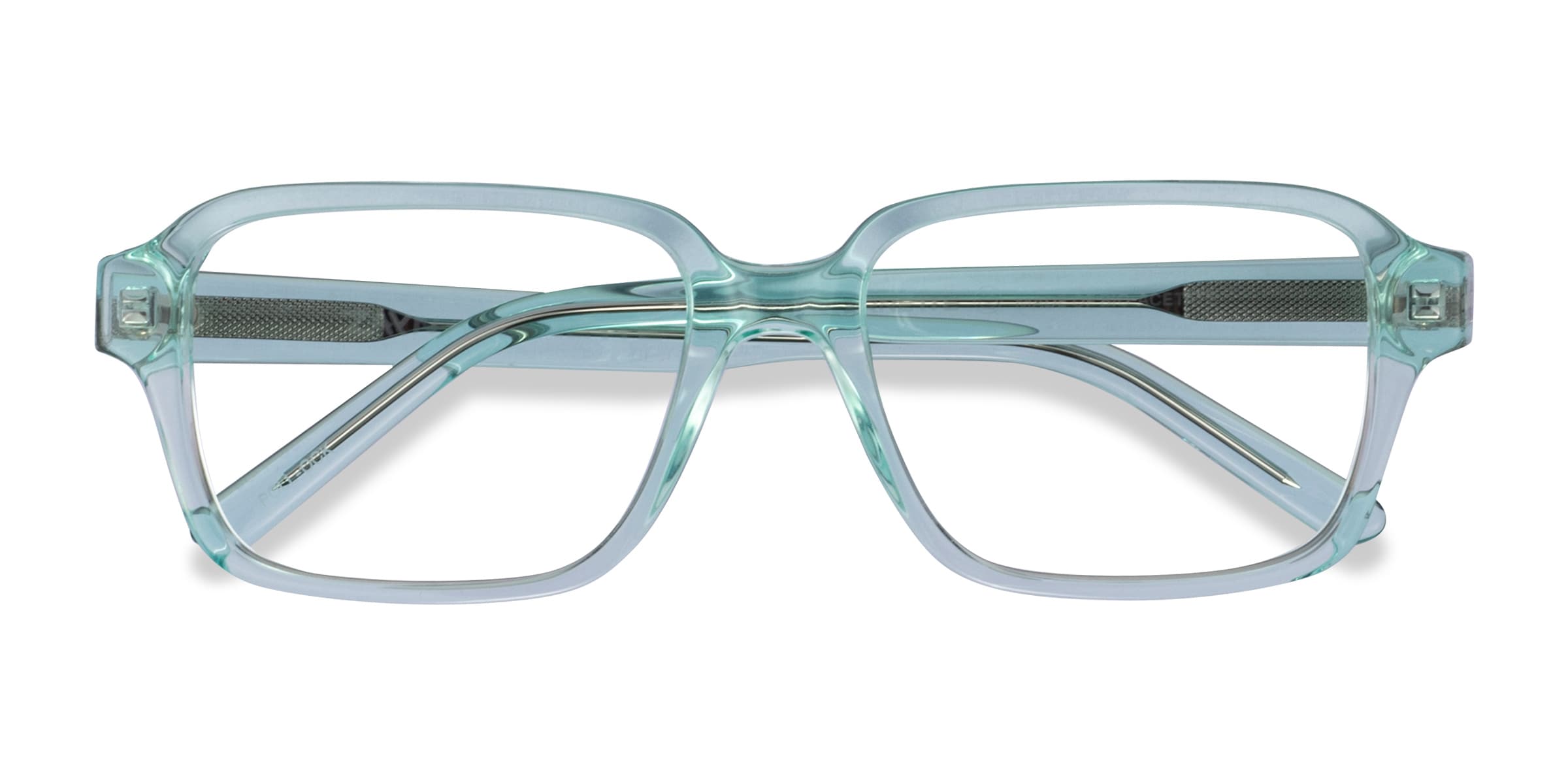 ARNETTE AN7211 POLL-OCK - Rectangle Clear Green Frame Eyeglasses |