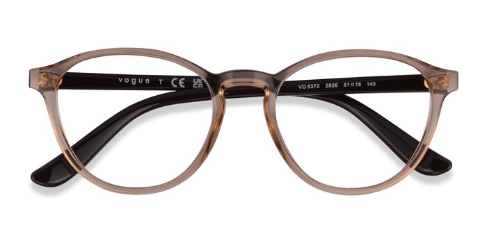 Transparent Brown Vogue Eyewear VO5372 -  Plastic Eyeglasses