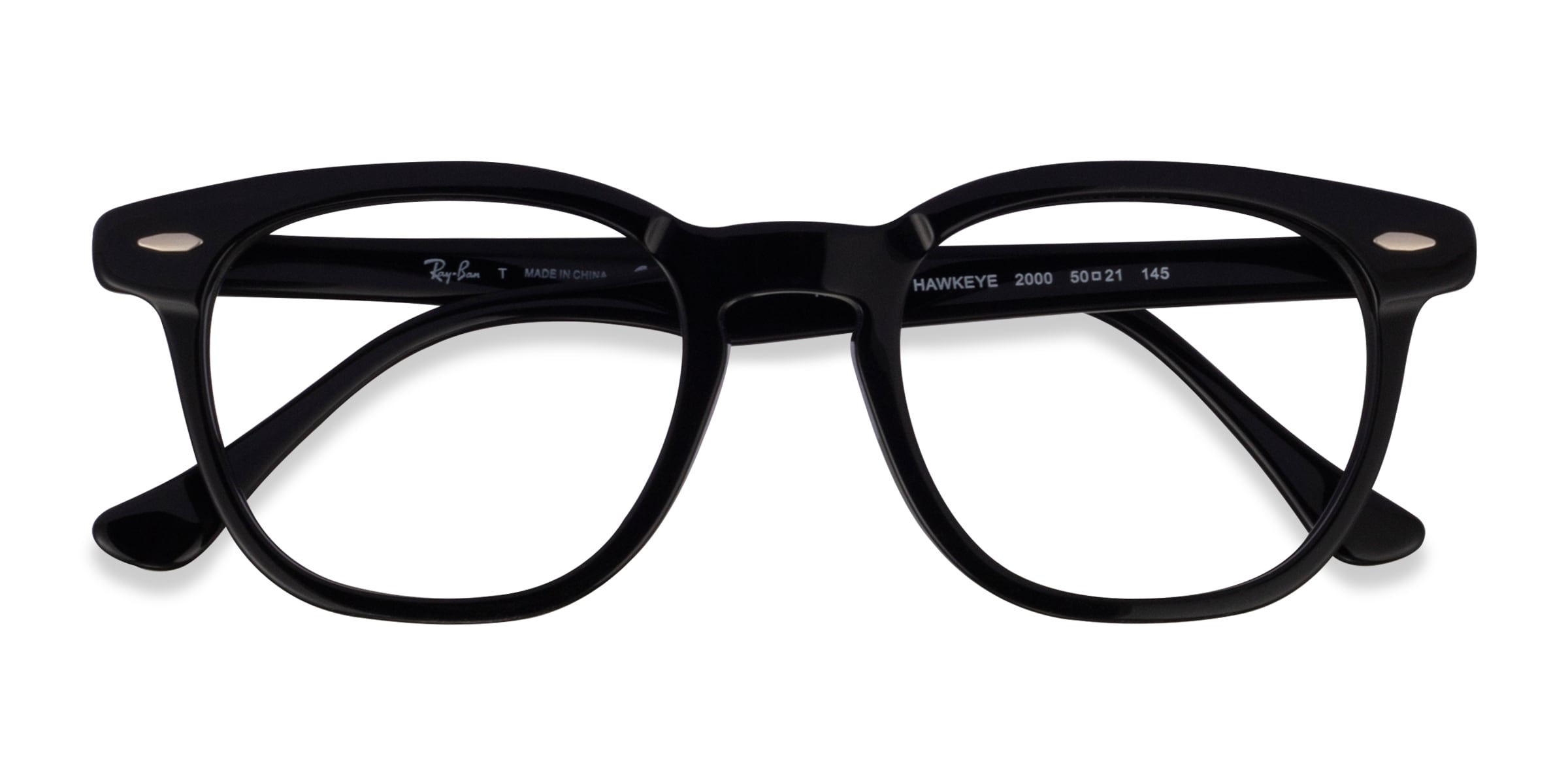 Ray-Ban RB5398 Hawkeye - Wayfarer Shiny Black Frame Eyeglasses |  Eyebuydirect