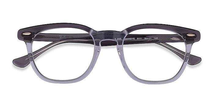 Gray Clear Ray-Ban RB5398 Hawkeye -  Acetate Eyeglasses
