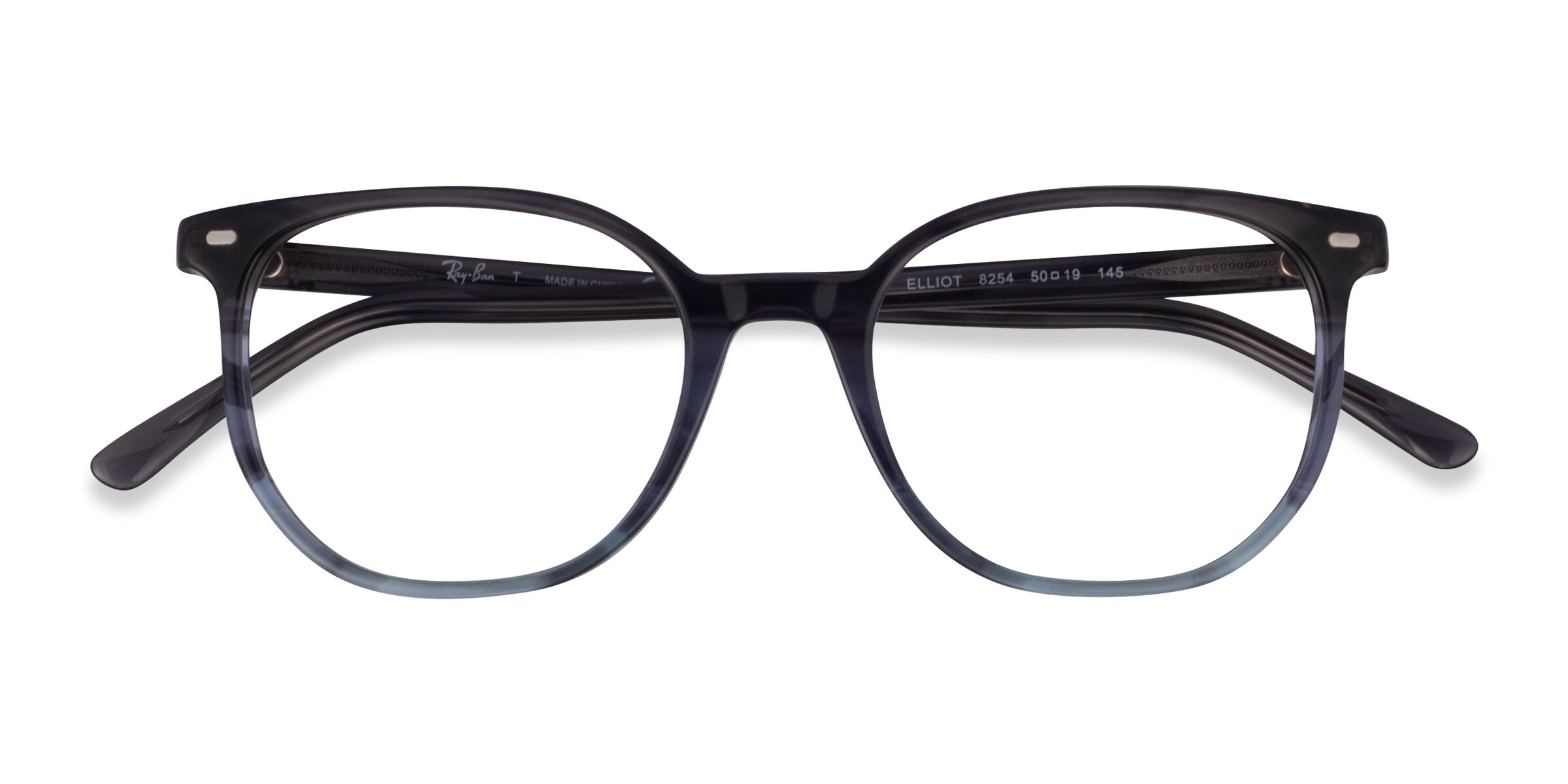 Ray-Ban RB5397 Elliot - Wayfarer Striped Gray Frame Eyeglasses 