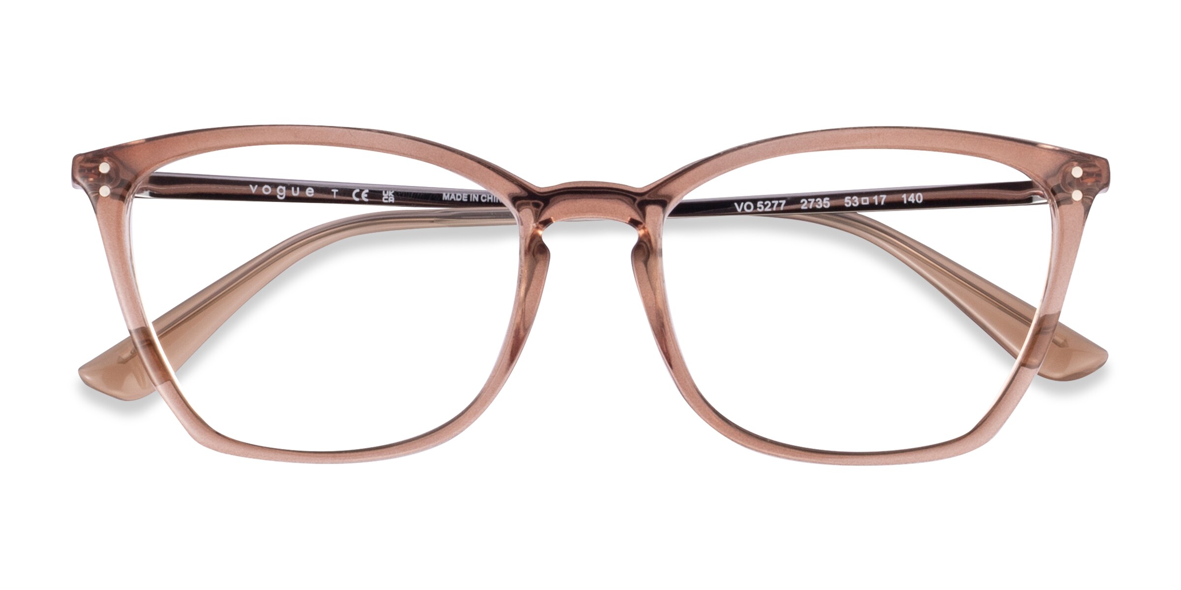 Vogue Eyewear VO5277 Cat Eye Brown Crystal Frame Glasses