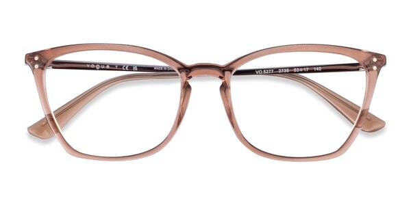 Vogue Eyewear VO5277 - Cat Eye Brown Crystal Frame Glasses For Women ...