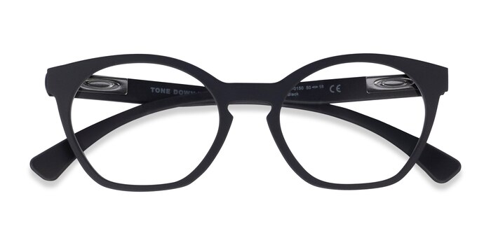 Satin Black Oakley Tone Down -  Plastic Eyeglasses