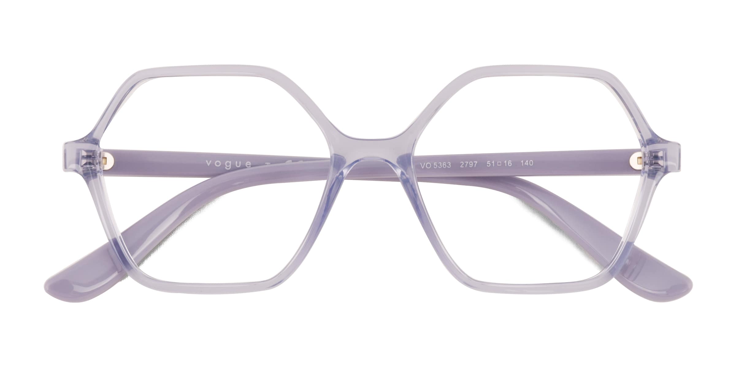 Vogue Eyewear VO5363 - Geometric Transparent Purple Frame Glasses