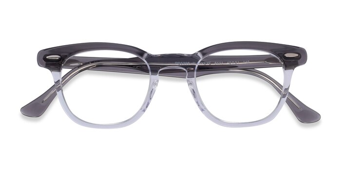Top Gray On Trasparent Ray-Ban RB5398 Hawkeye -  Acetate Eyeglasses