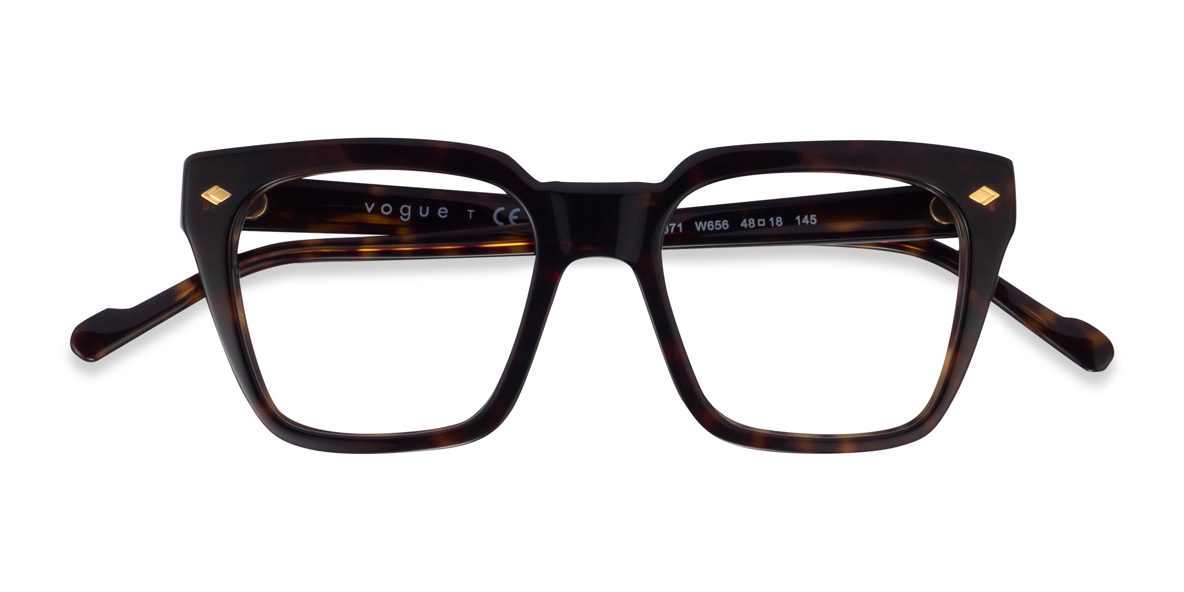 Vogue Eyewear VO5371 - Square Dark Tortoise Frame Eyeglasses 