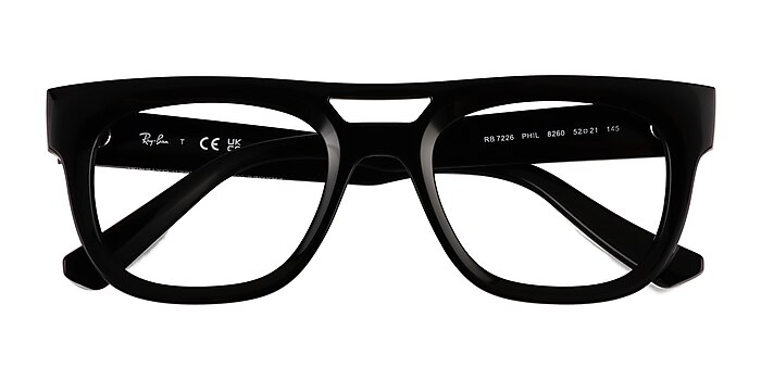 Ray-Ban RB7226 Phil - Aviator Black Frame Eyeglasses | Eyebuydirect Canada