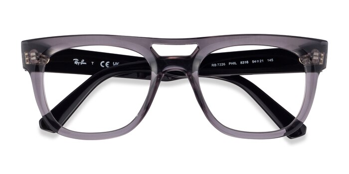 Clear Gray Ray-Ban RB7226 Phil -  Plastic Eyeglasses