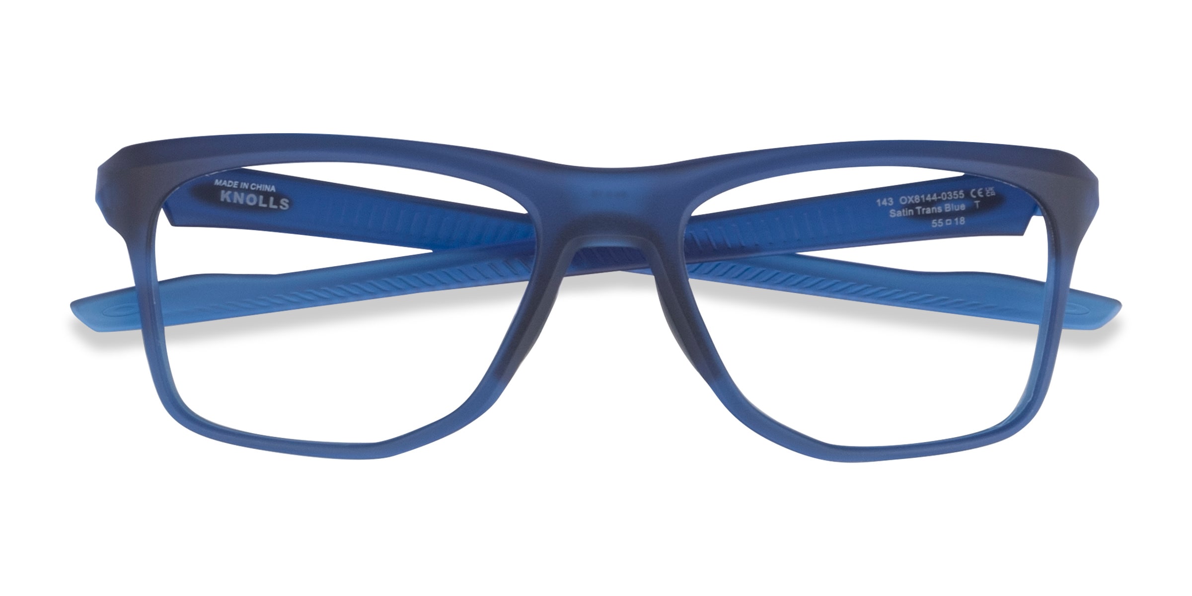 Oakley Knolls - Square Satin Blue Frame Eyeglasses | Eyebuydirect Canada