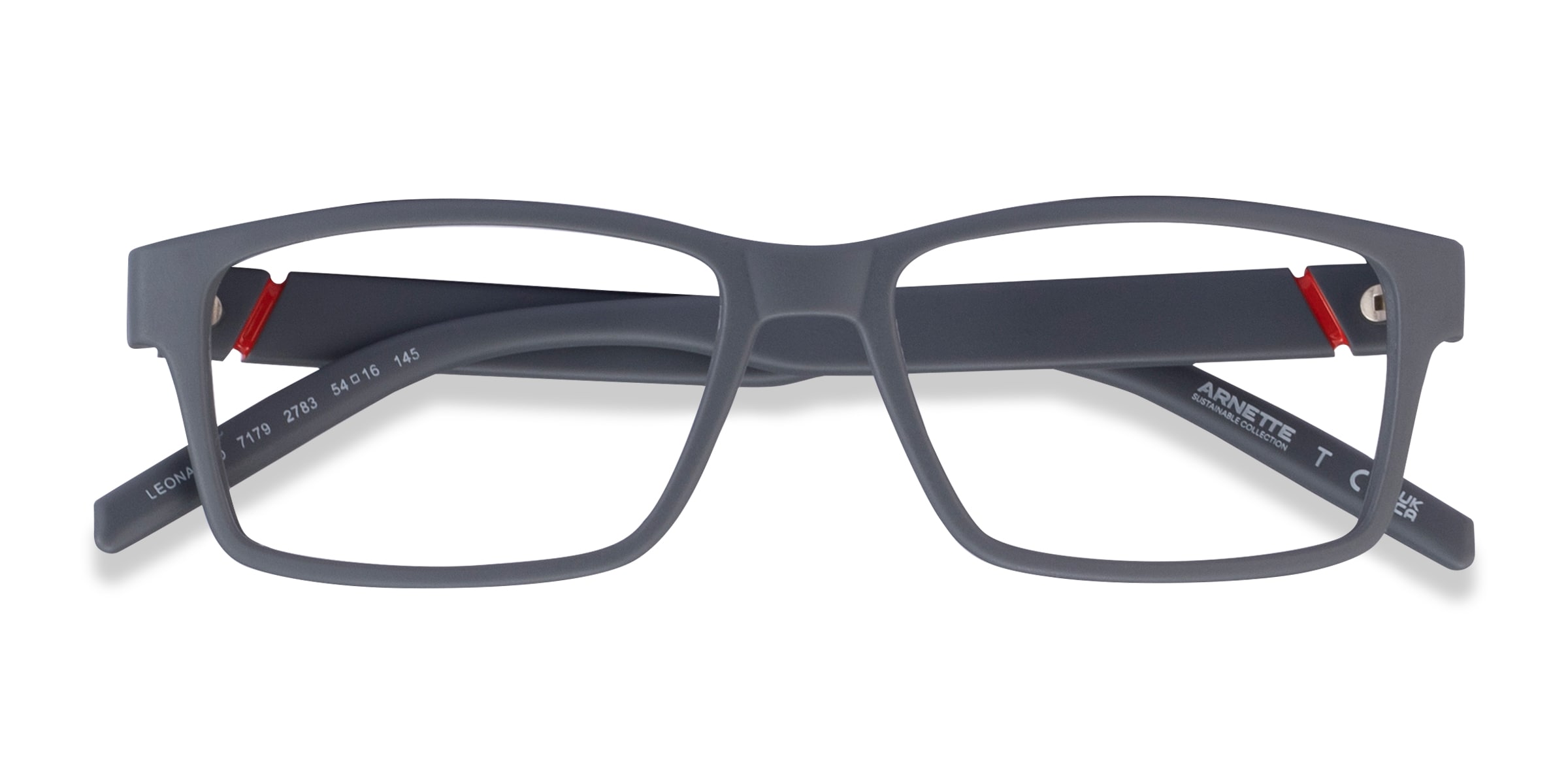 ARNETTE Leonardo - Rectangle Matte Black Frame Eyeglasses