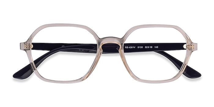 Clear Brown Ray-Ban RB4361V -  Plastic Eyeglasses