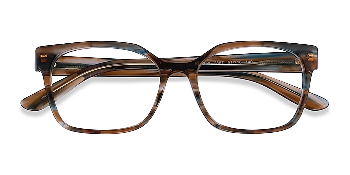 Striped Brown Blue Vogue Eyewear VO5358 -  Acetate Eyeglasses