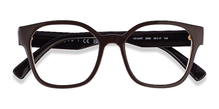 Brown Floral Vogue Eyewear VO5407 -  Plastic Eyeglasses