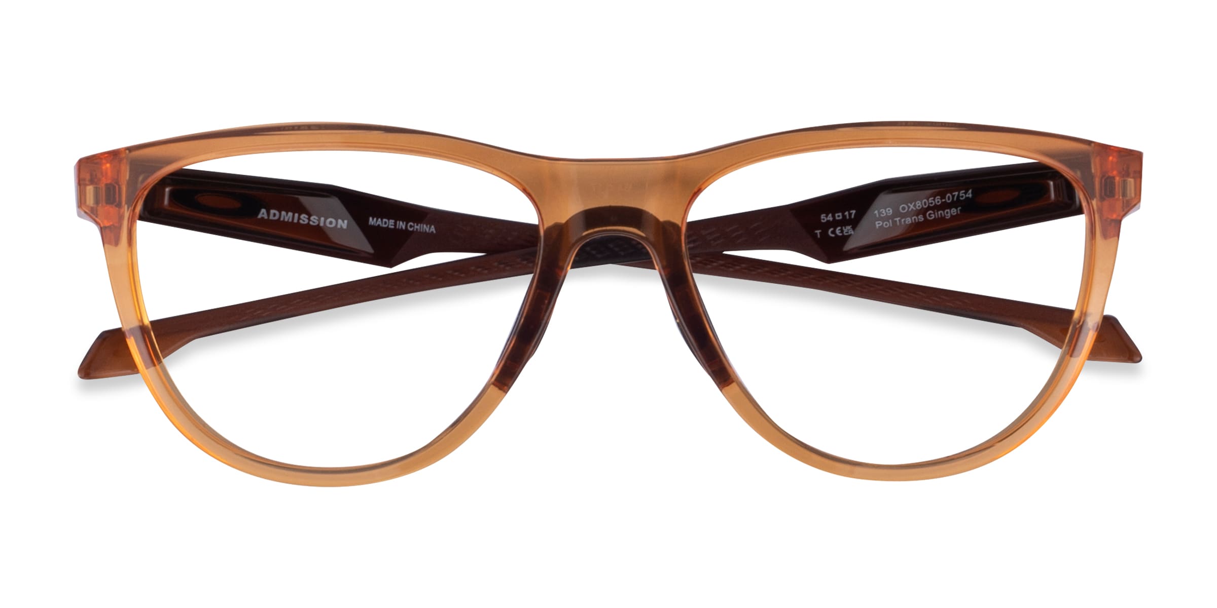 Oakley Admission - Oval Clear Orange Frame Eyeglasses |