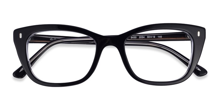 Black Clear Ray-Ban RB5433 -  Acetate Eyeglasses