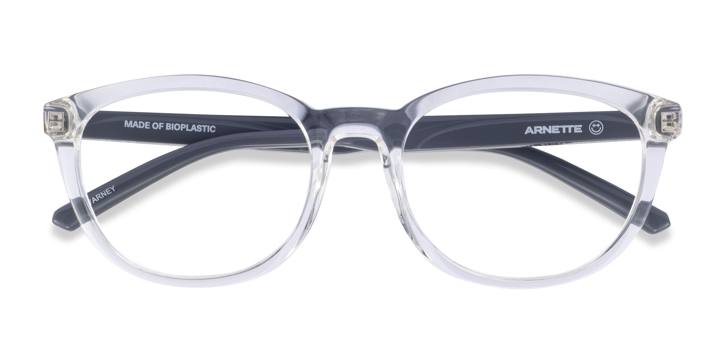 ARNETTE Varney - Oval Clear Gray Frame Eyeglasses |