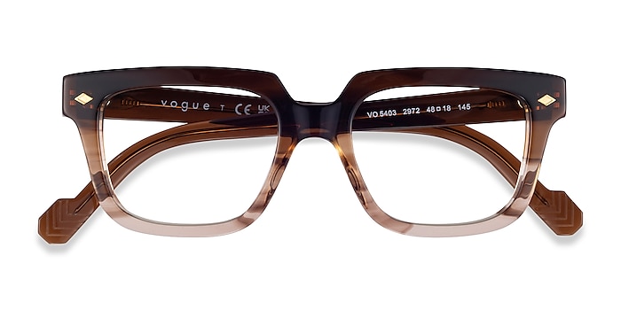 Striped Brown Vogue Eyewear VO5403 -  Acetate Eyeglasses
