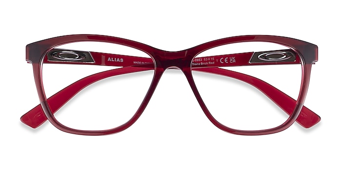 Clear Red Oakley Alias -  Plastic Eyeglasses
