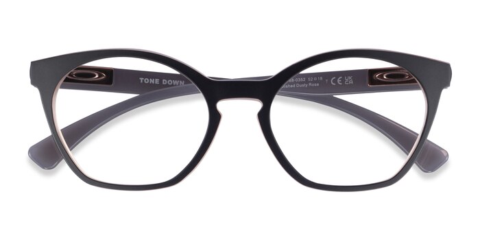 Matte Clear Black Oakley Tone Down -  Plastic Eyeglasses