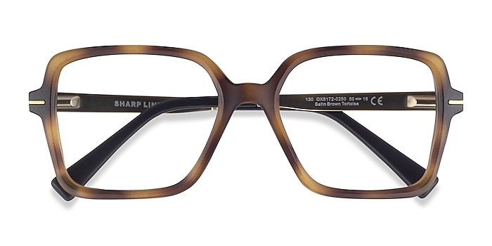 Matte Tortoise Oakley Sharp Line -  Plastic Eyeglasses