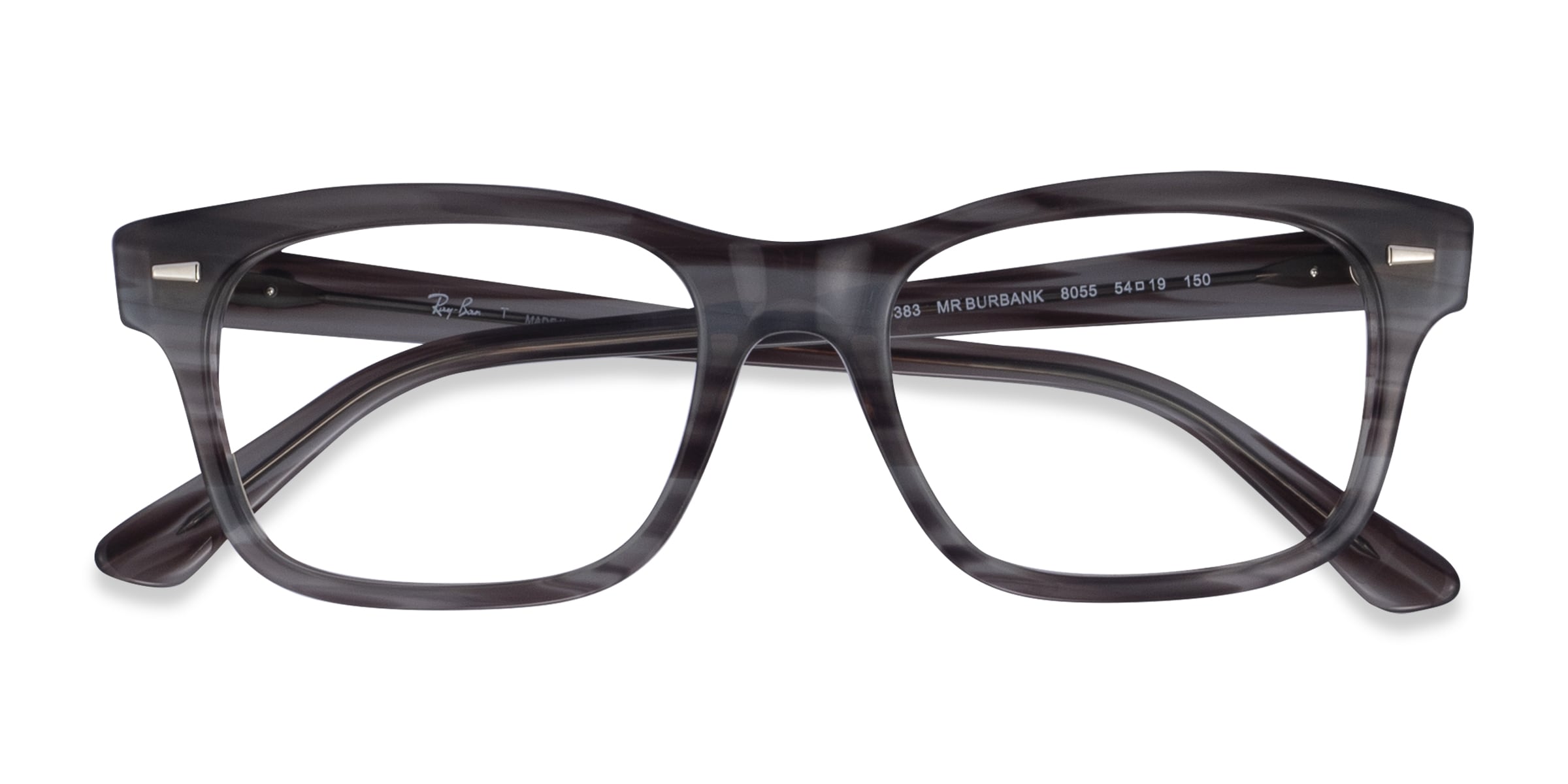 Ray Ban RB5383 Striped Gray Frame Eyeglasses Eyebuydirect Canada