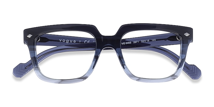 Shiny Clear Blue Vogue Eyewear VO5403 -  Acetate Eyeglasses