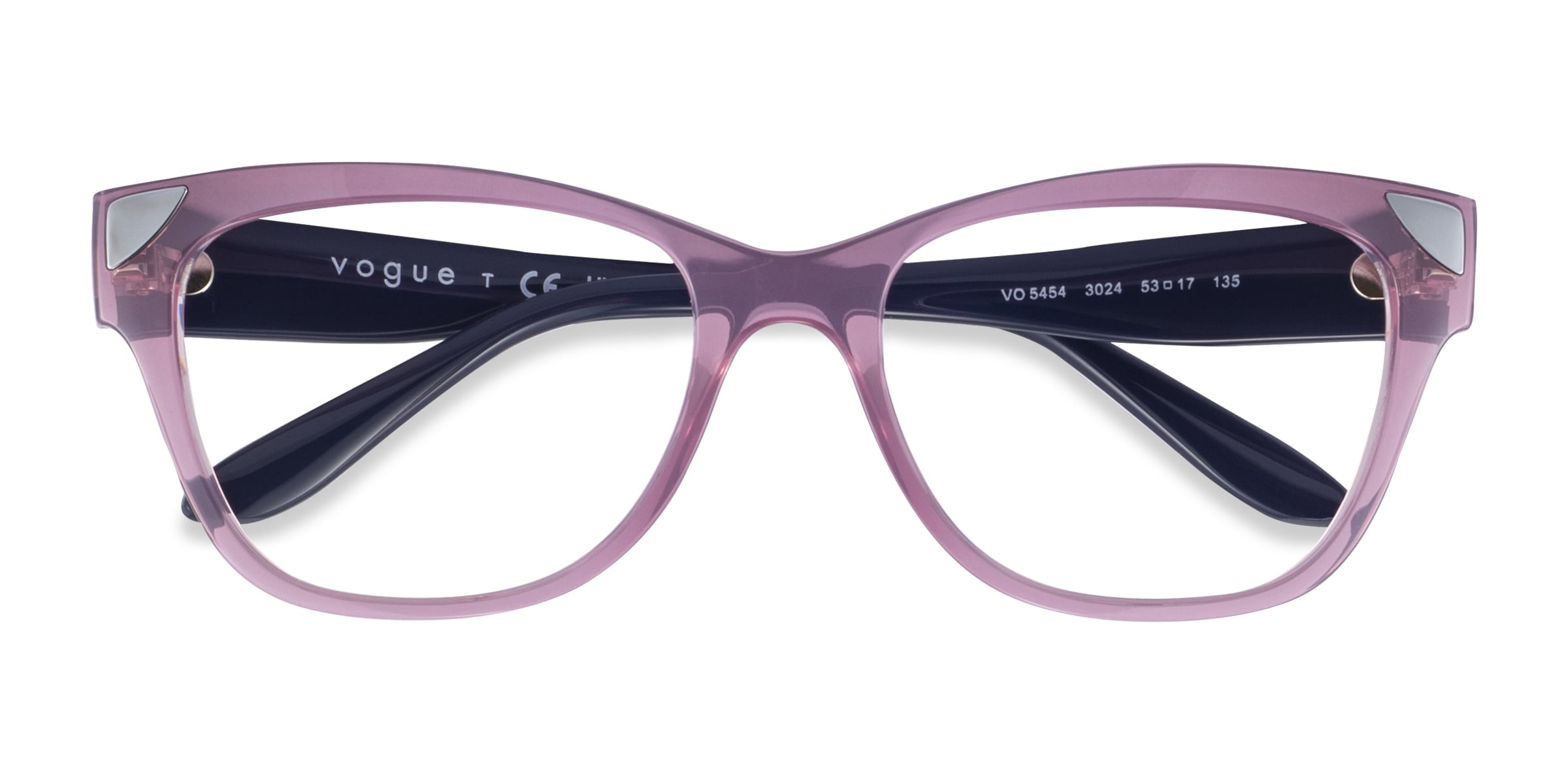 Vogue Eyewear VO5454 - Cat Eye Clear Pink Frame Glasses For Women |