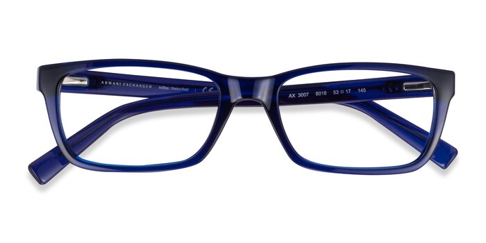 Shiny Transparent Blue Armani Exchange AX3007 -  Plastic Eyeglasses