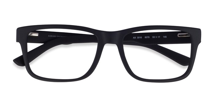 Matte Black Armani Exchange AX3016 -  Plastic Eyeglasses