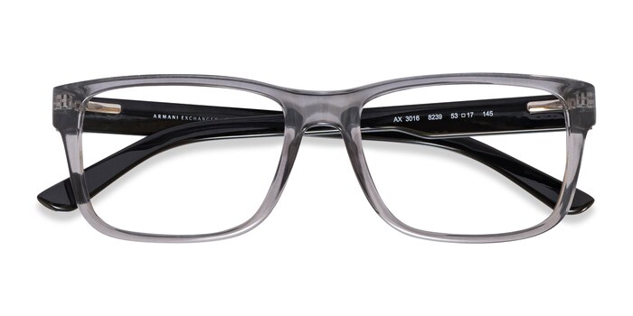 Shiny Transparent Gray Armani Exchange AX3016 -  Plastique Lunettes de vue