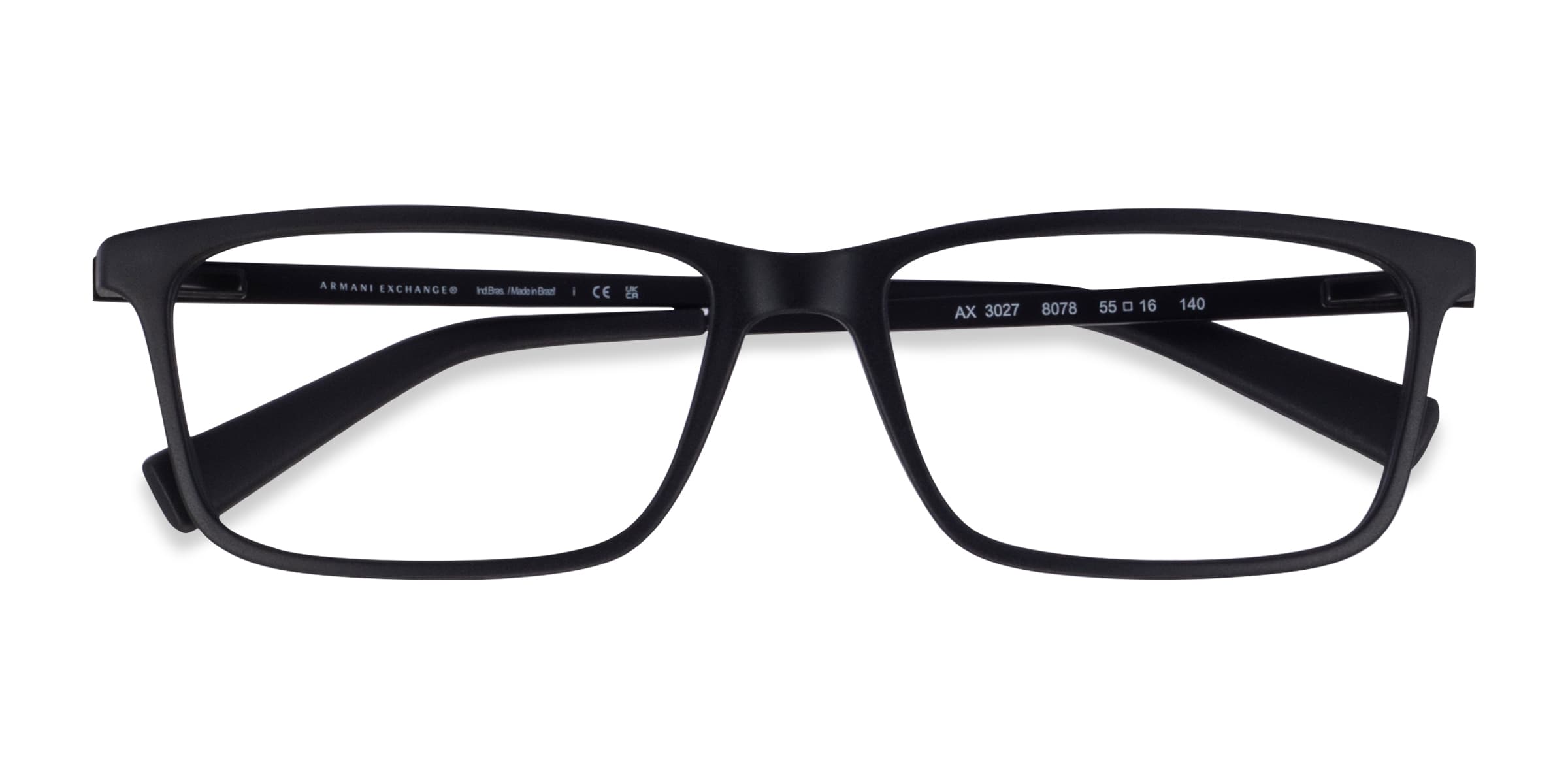 Armani Exchange AX3027 - Rectangle Matte Transparent Blue