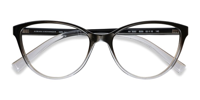 Shiny Black Gray Armani Exchange AX3053 -  Plastique Lunettes de vue