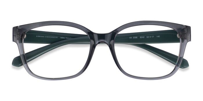 Shiny Transparent Gray Armani Exchange AX3098 -  Plastic Eyeglasses
