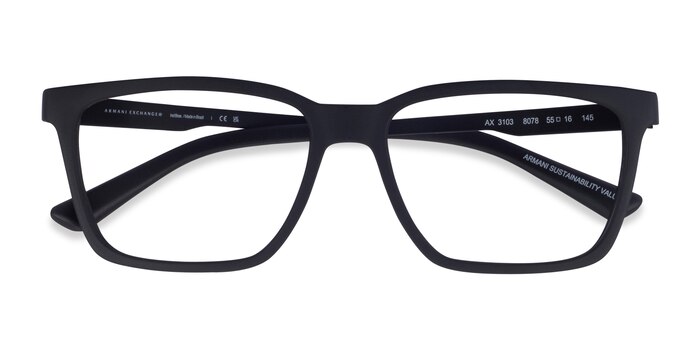 Matte Black Armani Exchange AX3103 -  Eco Friendly Eyeglasses