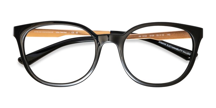 Shiny Black Armani Exchange AX3104 -  Acetate Eyeglasses