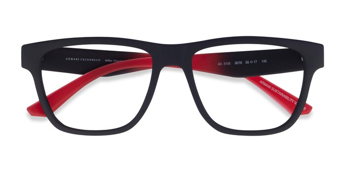 Matte Black Armani Exchange AX3105 -  Eco Friendly Eyeglasses