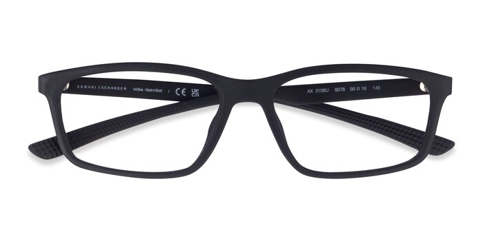 Matte Black Armani Exchange AX3108U -  Eco Friendly Eyeglasses