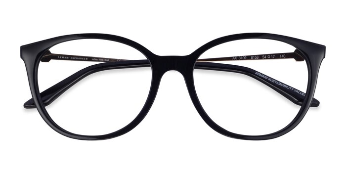 Shiny Black Armani Exchange AX3109 -  Eco Friendly Eyeglasses