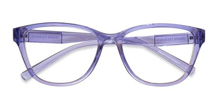 Shiny Transparent Purple Armani Exchange AX3111U -  Écoresponsables Lunettes de vue