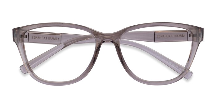 Shiny Transparent Brown Armani Exchange AX3111U -  Eco Friendly Eyeglasses