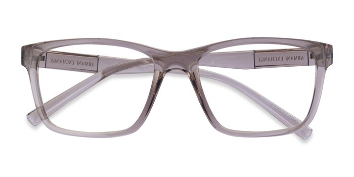 Shiny Transparent Brown Armani Exchange AX3114 -  Eco Friendly Eyeglasses
