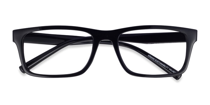 Shiny Black Armani Exchange AX3115 -  Eco Friendly Eyeglasses