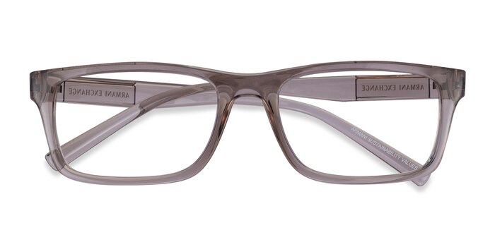 Shiny Transparent Brown Armani Exchange AX3115 -  Eco Friendly Eyeglasses