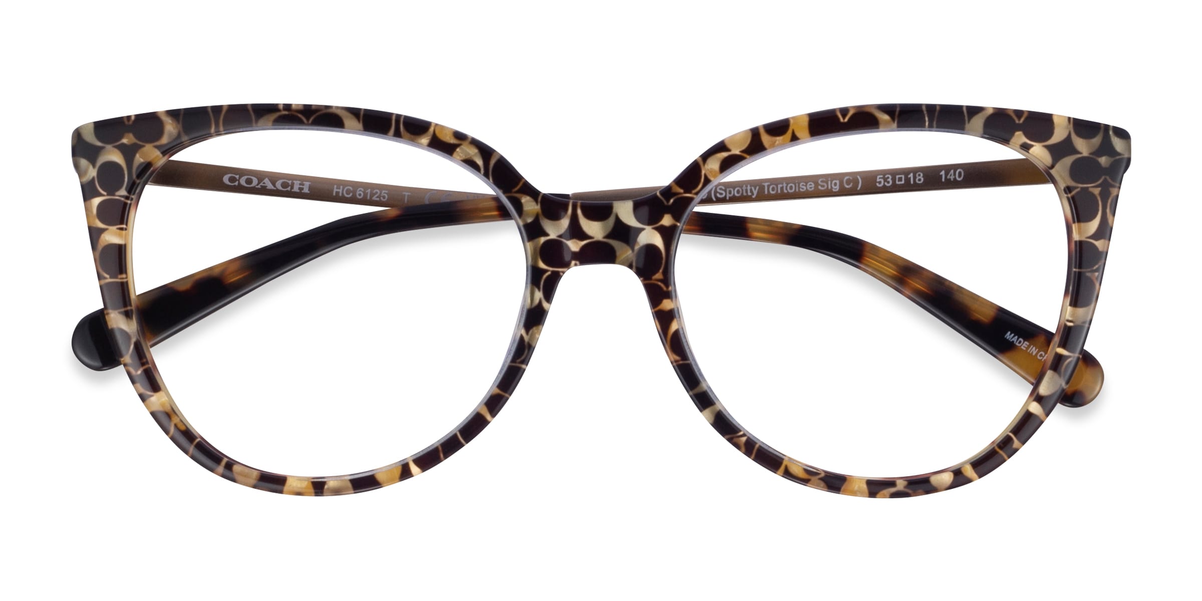 Coach Jackie 5058 Eyeglasses Brown Tortoise Cat newest eye Frame Prescription lenses