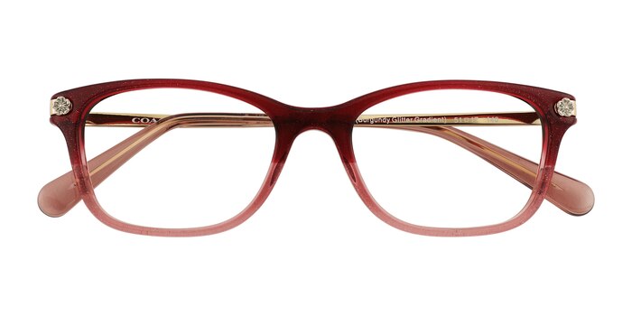 Burgundy Glitter Gradient Coach HC6142 -  Acetate Eyeglasses