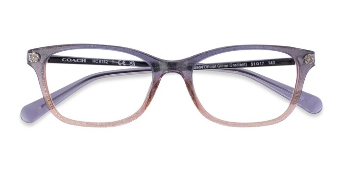Purple Glitter Gradient Coach HC6142 -  Acetate Eyeglasses